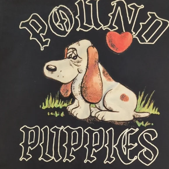 Pound Puppies Kids T-Shirt in Black - Picture 2 of 4
